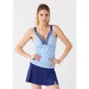 Cabana Life Embroidered Tankini Top In Seaside
