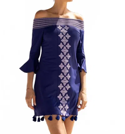 Cabana Life Essential Coverluxe Smocked Dress In Navy In Blue