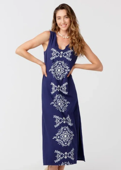 Cabana Life Essential Maxi Dress With Side Slit In Blue
