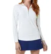 Cabana Life Essentials Wicking Performance Zip Top In White In White
