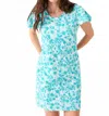 Cabana Life Flutter Sleeve Shift Dress In Rosemary Beach In Blue