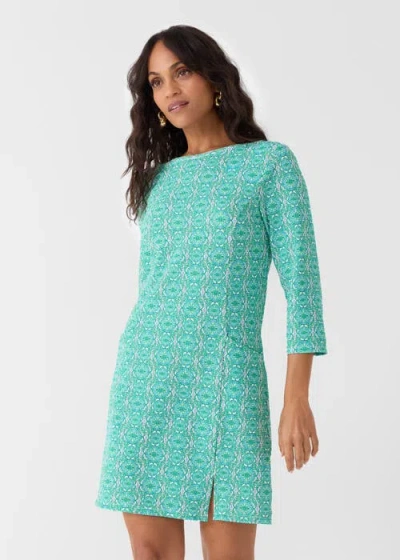 Cabana Life Gauze Shift Dress W/ Side Slit In Blue