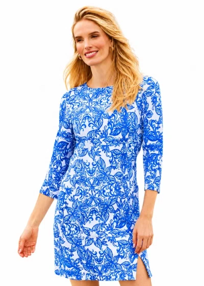 Cabana Life Gauze Shift Dress W/ Side Slit In Multi