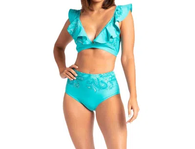 Cabana Life High Waisted Bikini Bottom In St Pete In Multi