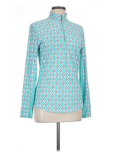 Pre-owned Cabana Life Long Sleeve Polo Shirt In Teal