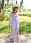 Cabana Life Marion Square Puff Sleeve Maxi Dress In Pink