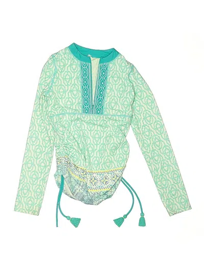 Pre-owned Cabana Life Kids' One Piece Swimsuit In Blue