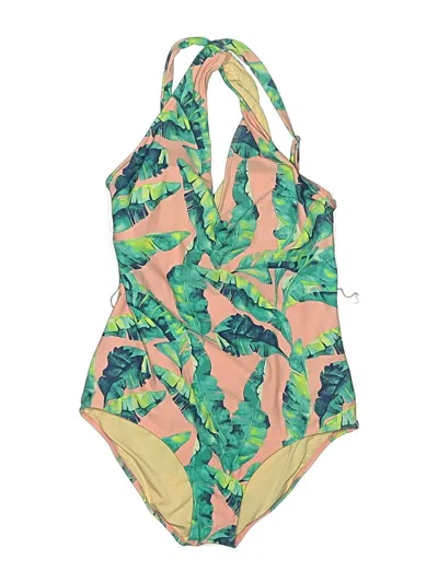 Pre-owned Cabana Life One Piece Swimsuit In Green