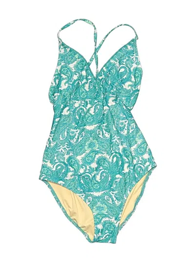 Pre-owned Cabana Life One Piece Swimsuit In Teal