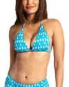 Cabana Life Palm Valley Reversible Triangle Bikini Top In Green