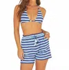 Cabana Life Reversible Triangle Bikini Top In Delray In Blue
