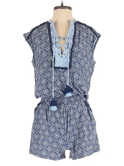 Pre-owned Cabana Life Romper In Blue