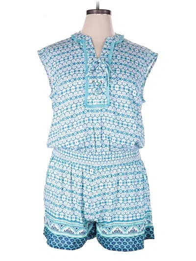 Pre-owned Cabana Life Romper In Blue