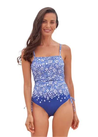 Cabana Life Ruched One-piece In Seaside Floral