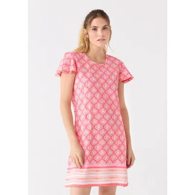 Cabana Life Ruffle Short Sleeve Dress In Amelia Island