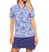 Cabana Life Short Sleeve Performance Top In Palm Beach In Multi