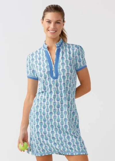 Cabana Life Short Sleeve Sport Dress In Brown