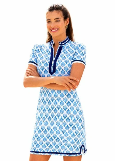 Cabana Life Short Sleeve Sport Dress In Brown