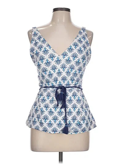 Pre-owned Cabana Life Sleeveless Blouse In Blue