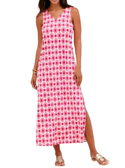 Cabana Life Sleeveless Tunic Maxi Dress In Coral Gables In Multi