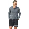 Cabana Life Sport Zip Top In Grey