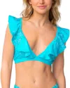 Cabana Life Ruffle Sleeve Tie Bikini Top In St Pete
