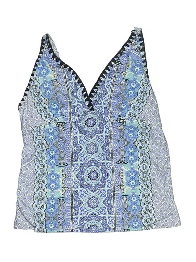 Pre-owned Cabana Life Swimsuit Top Blue Swimwear