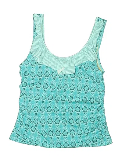 Pre-owned Cabana Life Swimsuit Top Teal Swimwear In Blue