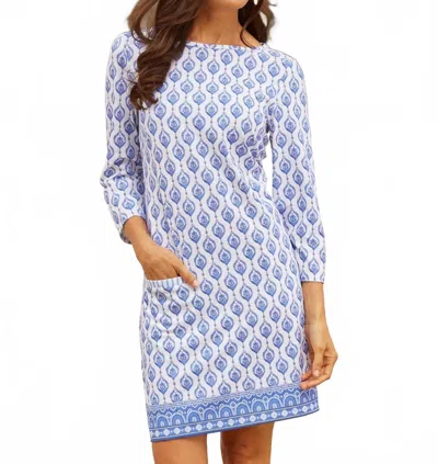 Cabana Life Three-quarter Sleeves Shift Dress In Palm Beach In Multi