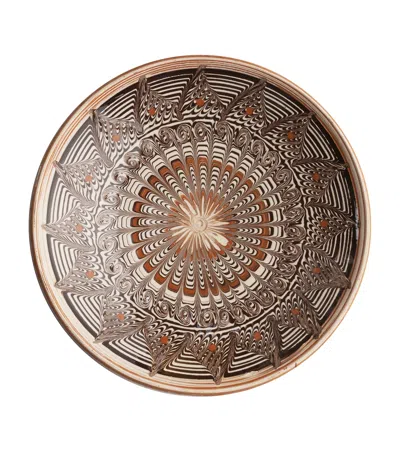 Cabana Magazine Ceramic Horezu Plate In Neutral