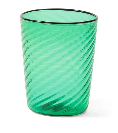 Cabana Magazine Murano Venezia Wine Glass In Green