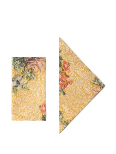 Cabana Peonia Linen Napkins (set Of Four) In Multi