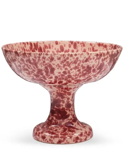 Cabana Speckled Ceramic Fruit Stand (25cm X 18cm) In Pink