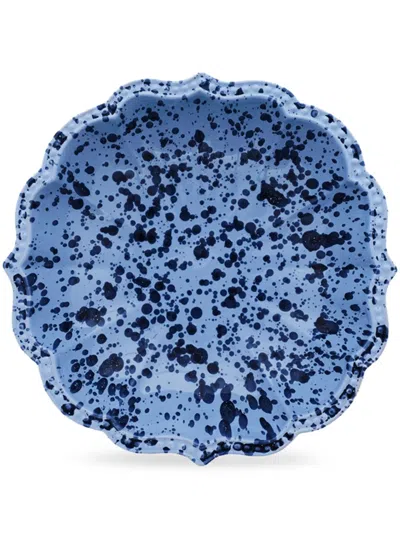 Cabana Speckled Ceramic Serving Bowl (34cm) In Blue