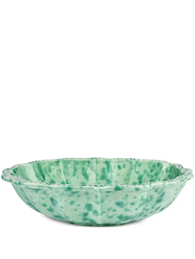 Cabana Speckled Ceramic Serving Bowl In 绿色