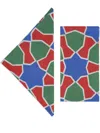 Cabana Tiles Linen Napkins (set Of Four) In Blue