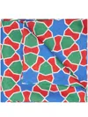 Cabana Tiles Linen Square Tablecloth In Red