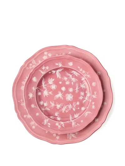 Cabana X Ginori 1735 Floral-pattern Dessert Plate (21cm) In Pink