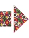 Cabana X Schumacher Diamond Ikat Linen Napkins (set Of Four) In Red