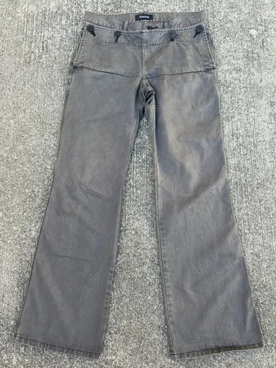 Pre-owned Cabane De Zucca X Issey Miyake Vintage Issey Miyake Zucca Fade Black Flare Crackerjack Pant In Faded Black