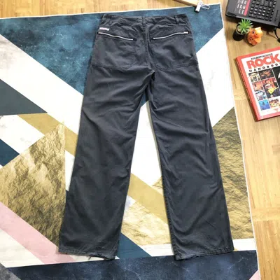 Pre-owned Cabane De Zucca X Issey Miyake Zucca Travail Faded Distressed Pant In Faded Black