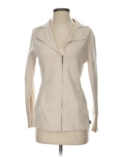 Pre-owned Cabela's Cardigan Sweater In White
