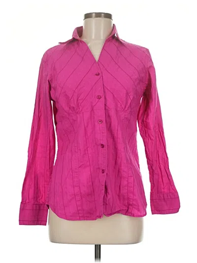 Pre-owned Cabela's Long Sleeve Blouse In Pink