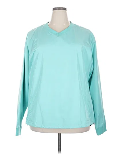 Pre-owned Cabela's Long Sleeve Blouse In Teal