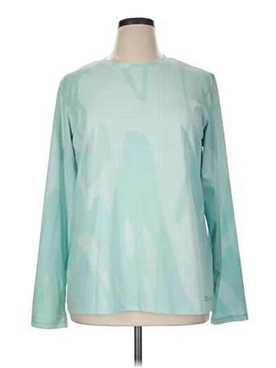 Pre-owned Cabela's Long Sleeve Blouse In Teal