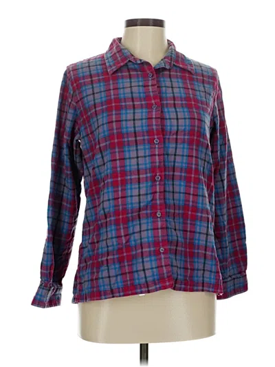 Pre-owned Cabela's Long Sleeve Button Down Shirt In Blue