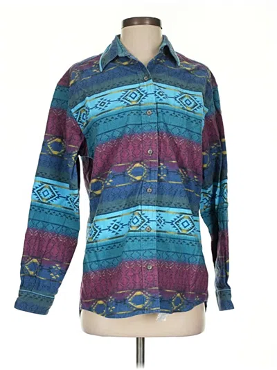 Pre-owned Cabela's Long Sleeve Button Down Shirt In Blue