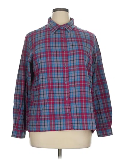 Pre-owned Cabela's Long Sleeve Button Down Shirt In Purple