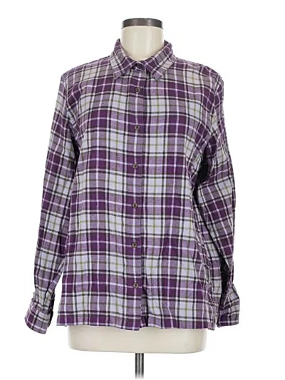 Pre-owned Cabela's Long Sleeve Button Down Shirt In Purple