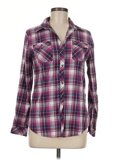 Pre-owned Cabela's Long Sleeve Button Down Shirt In Purple